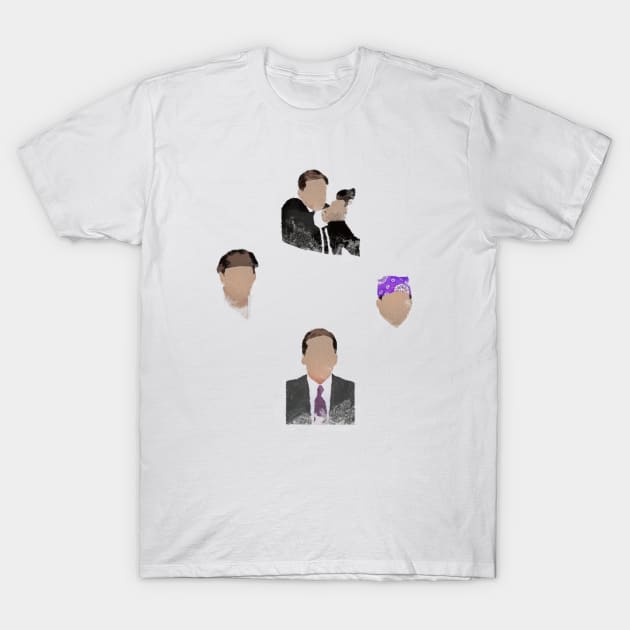 the office michael scott multiple characters T-Shirt by truefriend